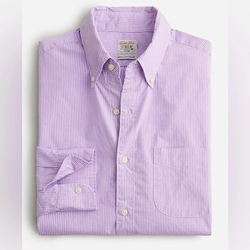 J Crew Slim Secret Wash cotton poplin shirt Item BJ745